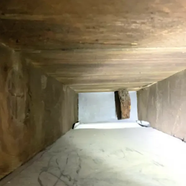 After Dirty vs. Clean Rectangular Dryer Vent Duct